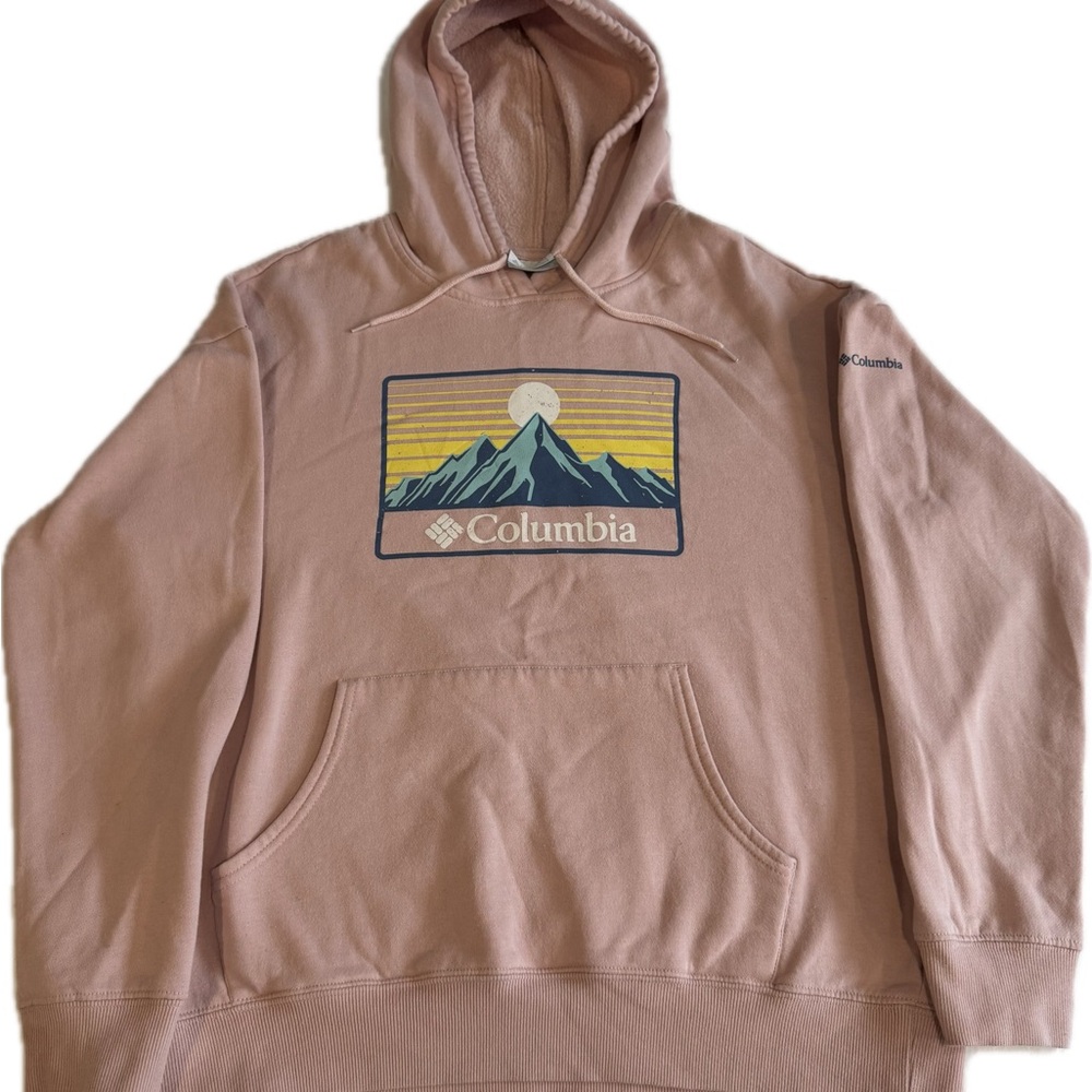 Columbia Pink Trek Graphic Hoodie Women’s Size Medium